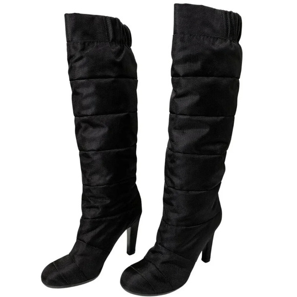 United Nude Shoes - NWOT United Nude Bubble Hi Black Boot Women's 39 8.5 Quilted Knee High Heeled